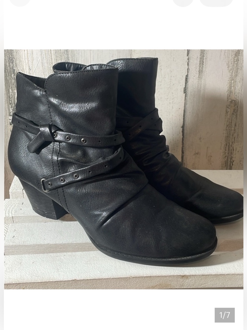 A5- - Black Bare trap ankle boots size 10